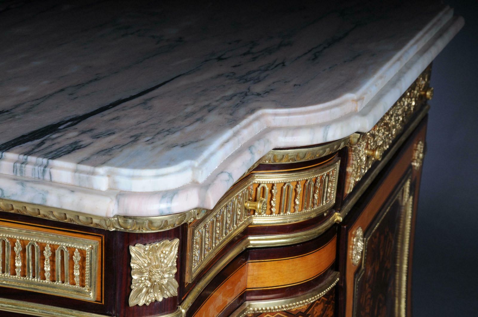 Furniture 20th Century Louis XVI Style Commode/Chest Of Drawers After Jean Henri Riesener photo