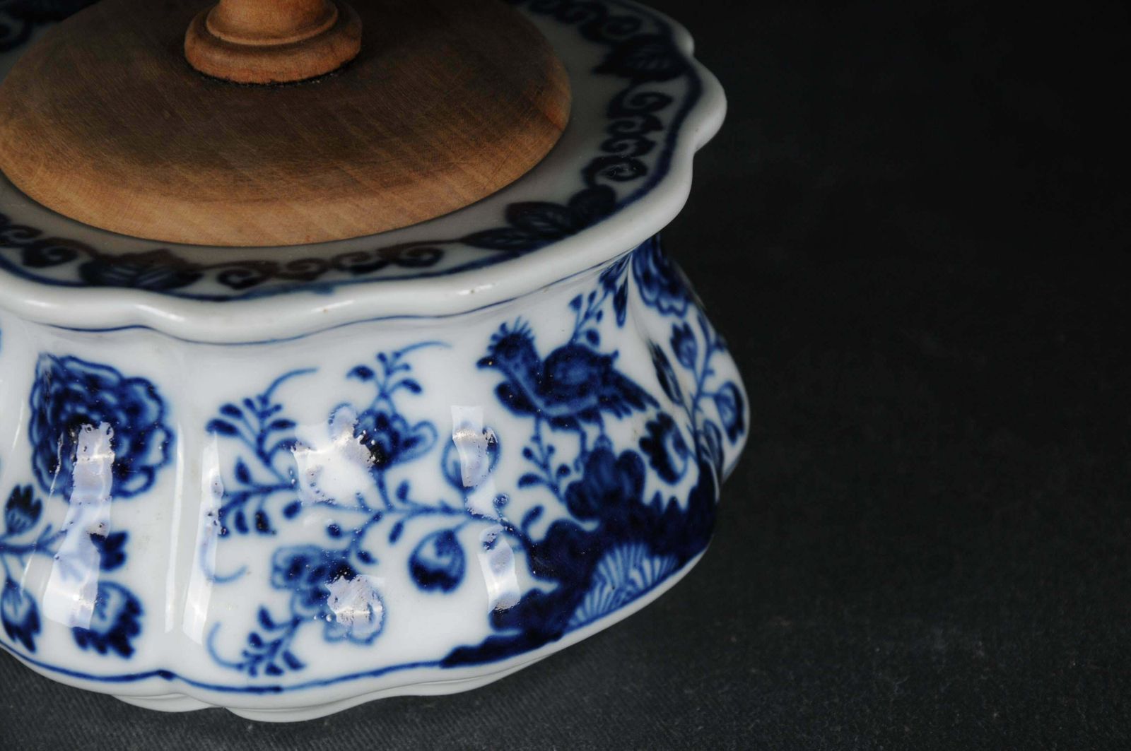 18th Century Meissen Ink Mug In Blue Painting, Circa 1750 photo buy