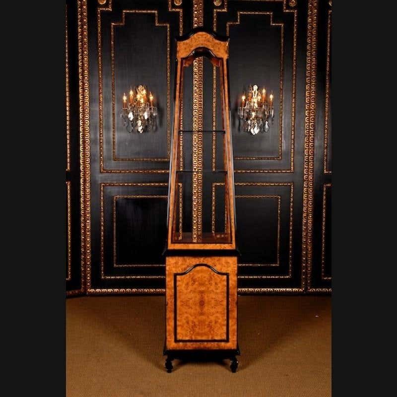 20th Century Decorative Shelf Showcase In Biedermeier/Empire Style, Maple Root photo furniture