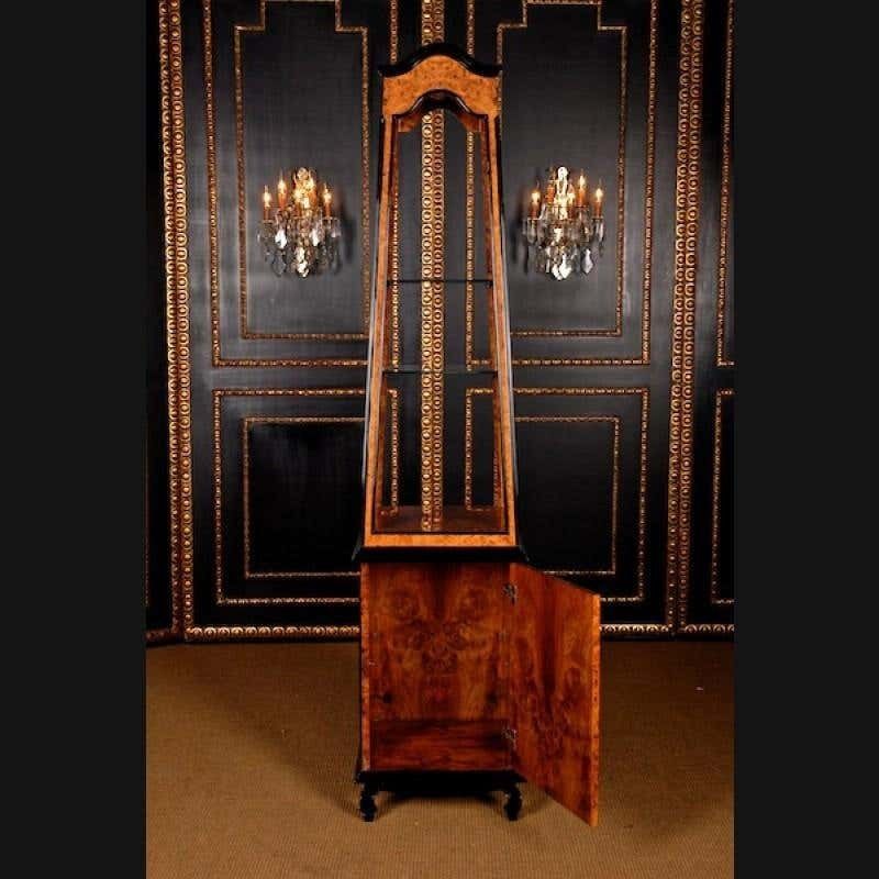 20th Century Decorative Shelf Showcase In Biedermeier/Empire Style, Maple Root photo for sale