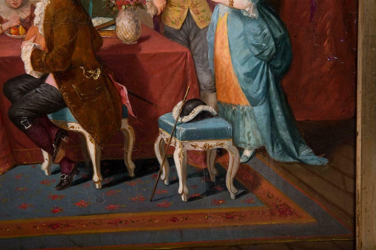 19th Century Historicism Rococo Paintings L. Morbach, Munich, 1894 photo 3982.0