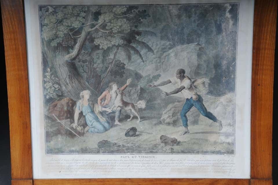 Set Of 6 Biedermeier Paintings Steel Engravings, Circa 1820 photo for sale