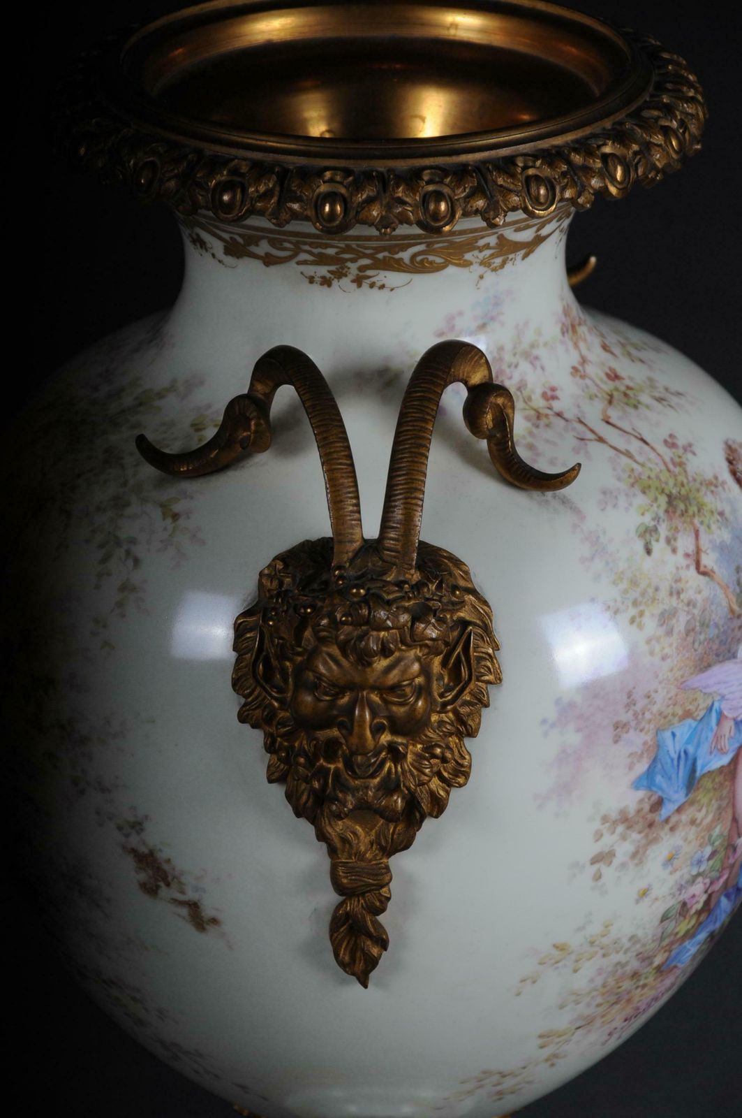 19th Century Monumental Sèvres Pomp Vase With Bronze Mounting photo Home Decor