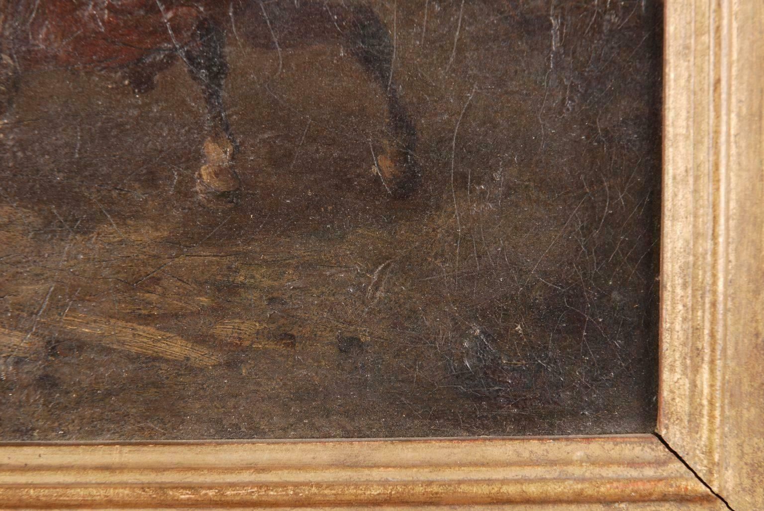 19th Century Oil Painting Battle Scene From Adam Eugen photo 4242.0