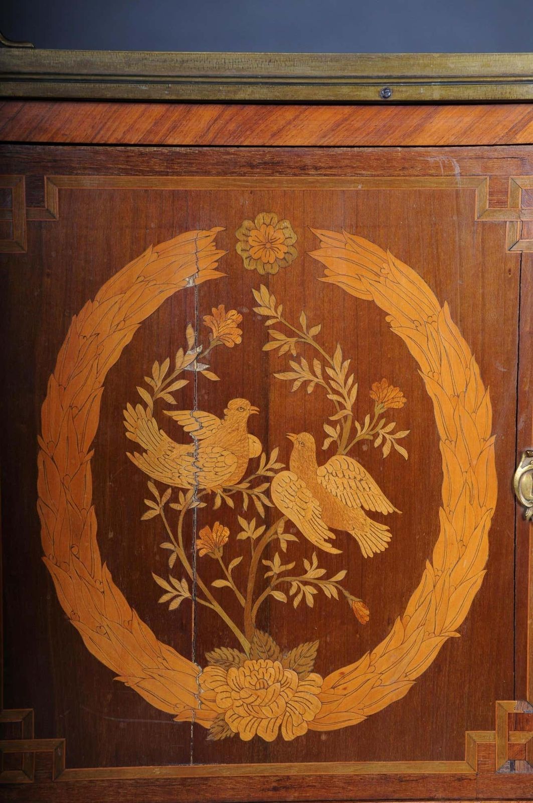 Furniture 19th Century French Marquetry Chest Of Drawers Transition, Napoleon III, Circa 1870 photo