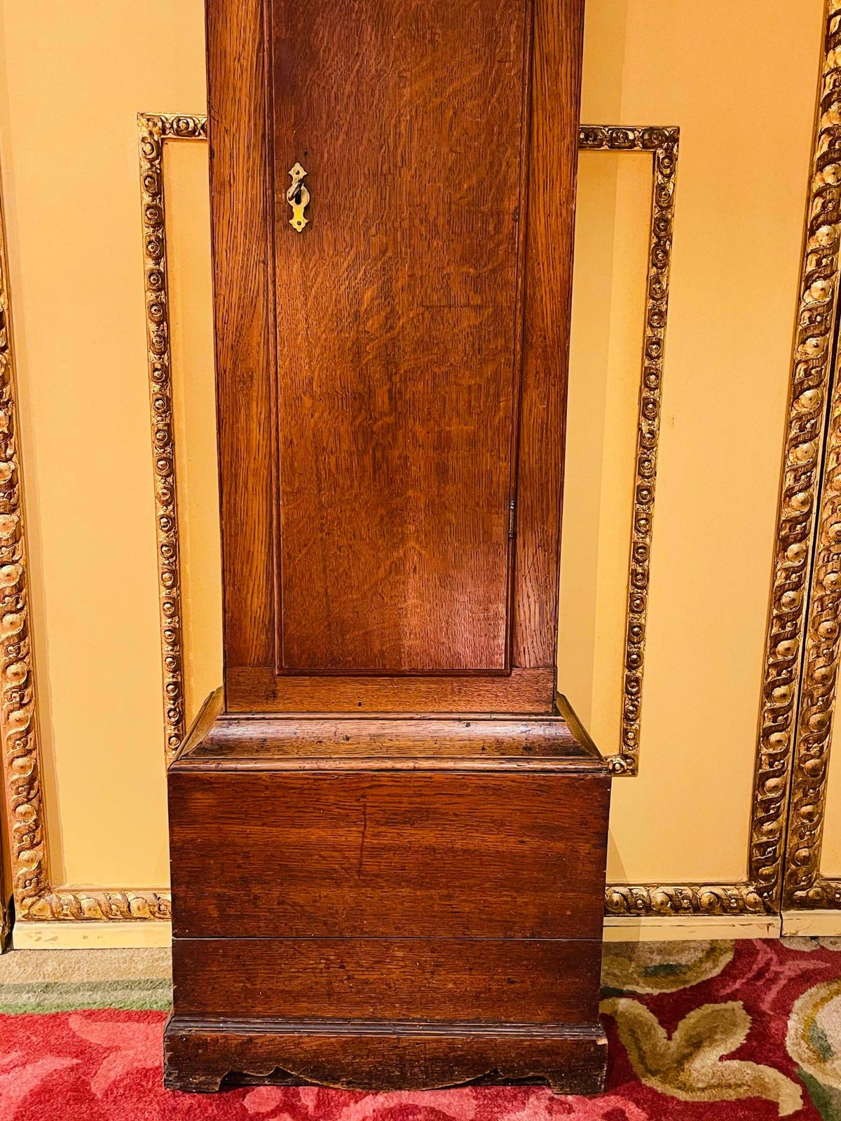 Beautiful Antique English Grandfather Clock Oak 19th Century photo vinterior