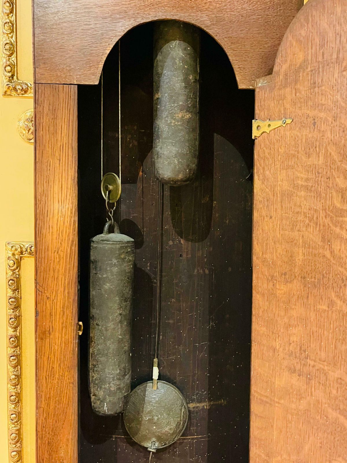 Home Decor Beautiful Antique English Grandfather Clock Oak 19th Century photo