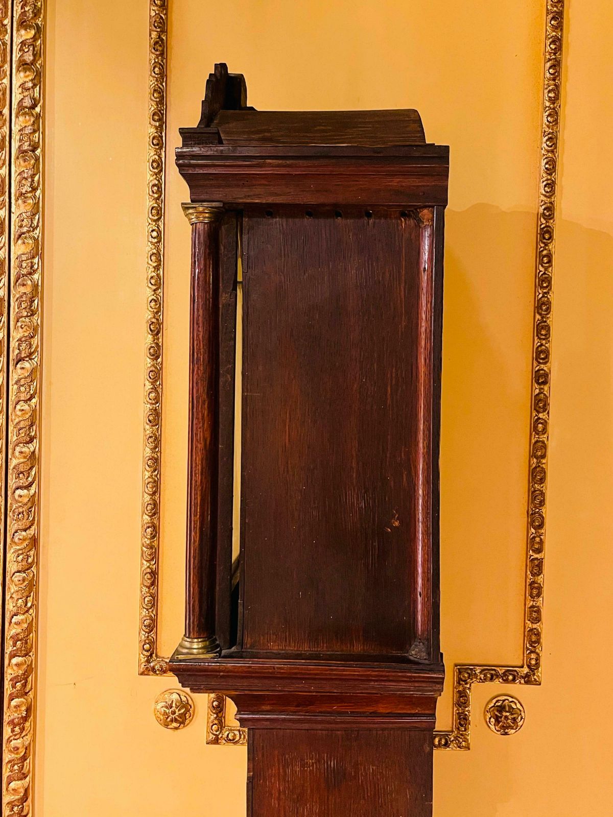 photo vinterior Beautiful Antique English Grandfather Clock Oak 19th Century