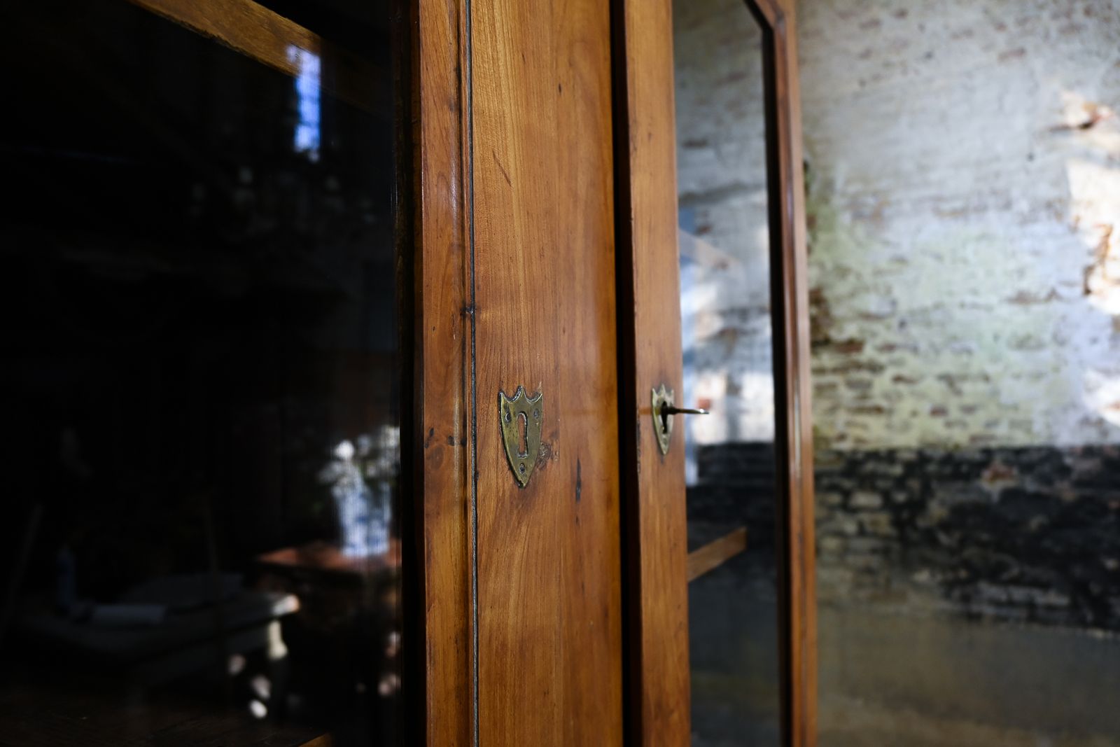 A Charming Mid 19th Century French Cherrywood Glazed Cabinet Bookcase photo buy
