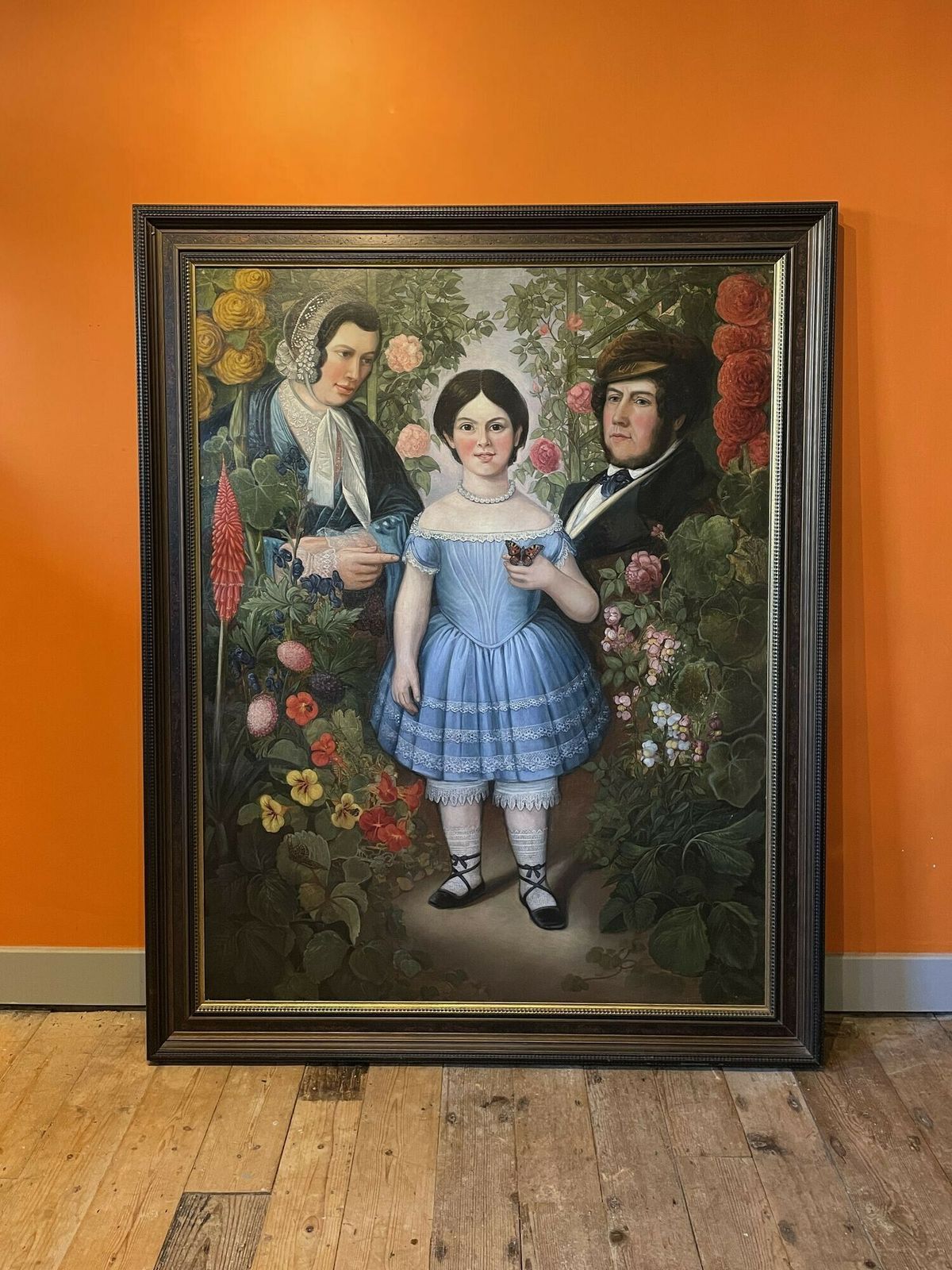 In Memoriam Portrait Painting Of A Family Group 1856
