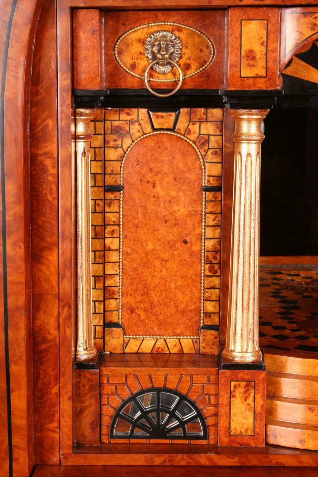 20th Century Vienna Biedermeier Style Lyre Secretaire photo buy