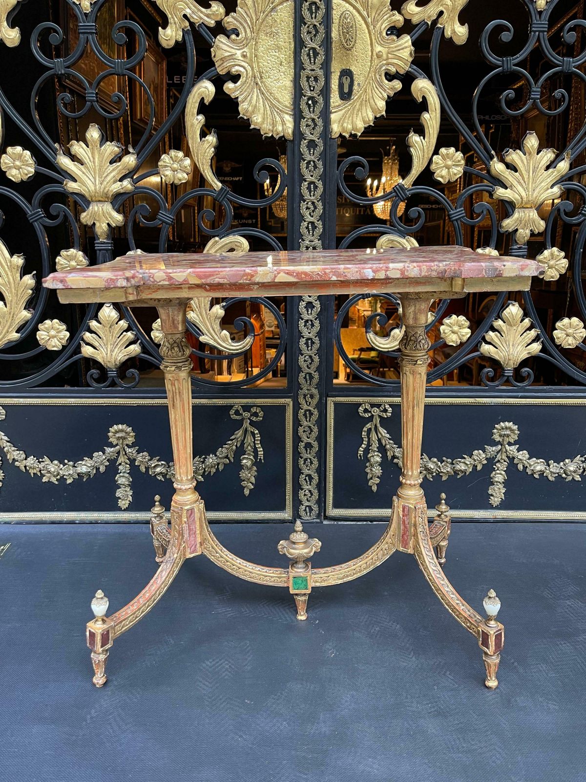 Museum Louis XVI Coffee Table  Side Table Russia Around 1790 Gold Plated photo vinterior