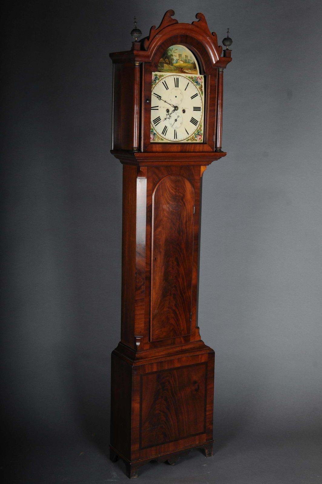 Beautiful Antique English Grandfather Clock Mahogany 19th Century photo buy