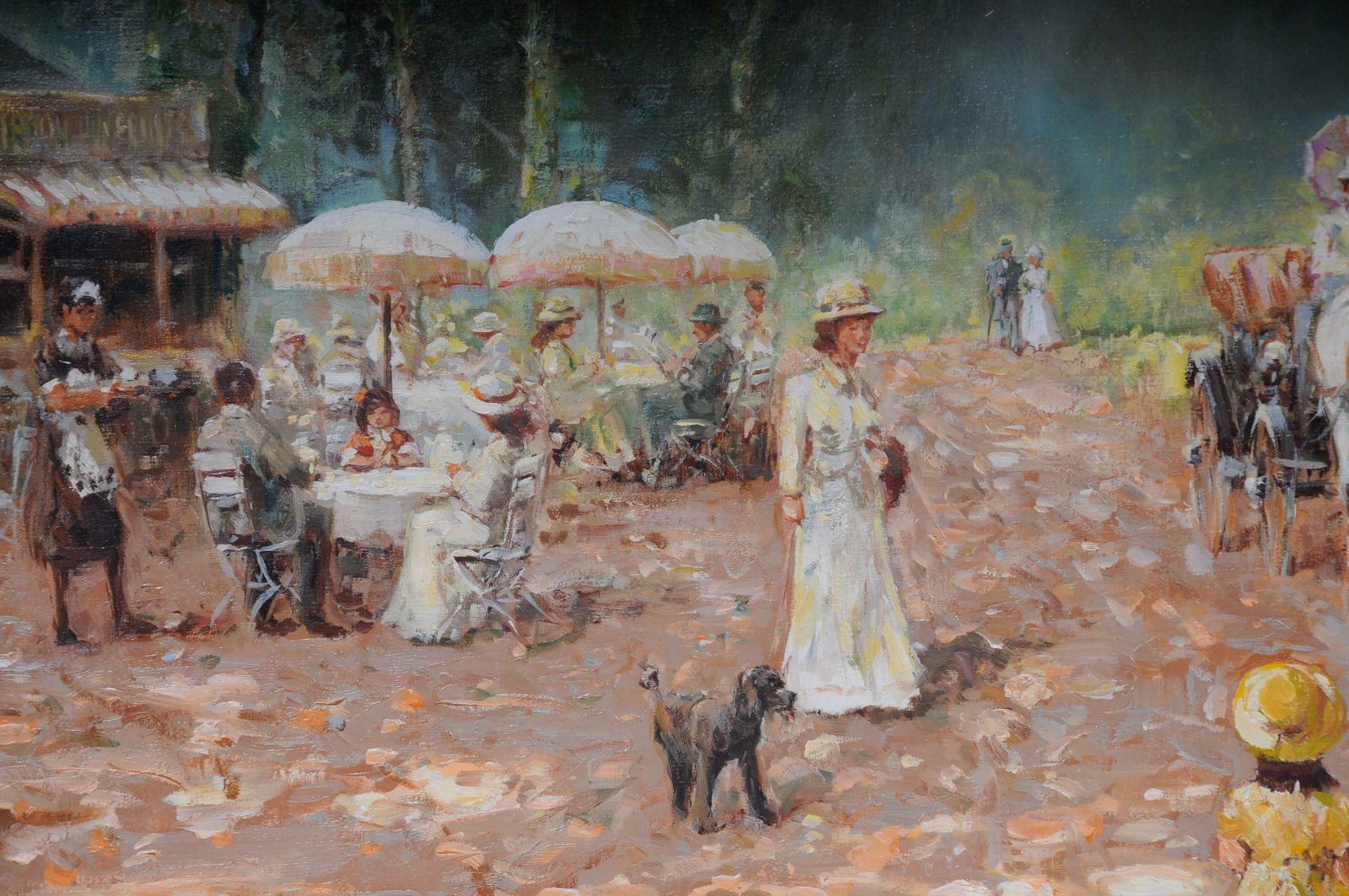 Impressionist Café Landscape France 20th Century photo Art