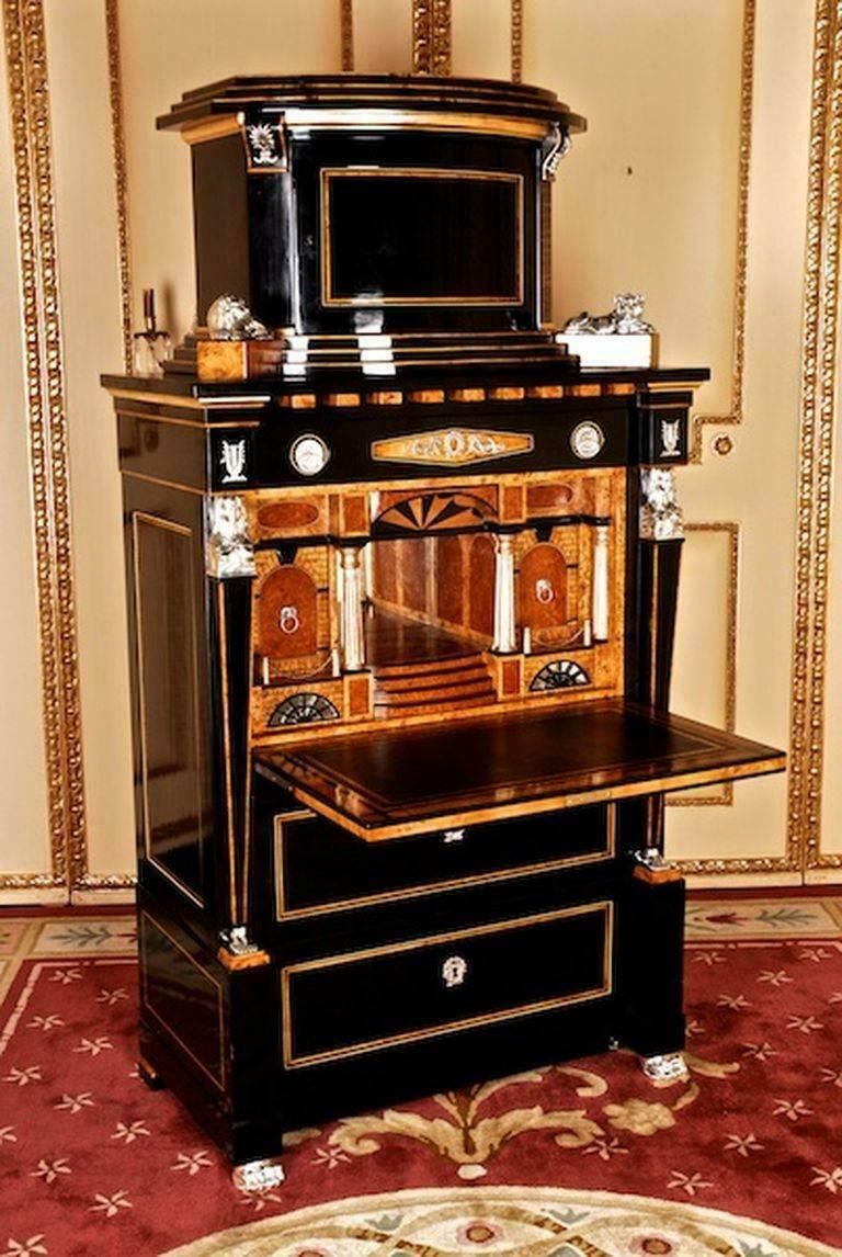 20th Century Empire Style Courtly Lion Secretaire photo Furniture