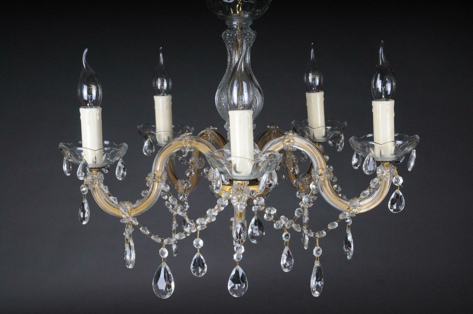 20th Century Beautiful Maria Theresia Chandelier Lamp photo buy