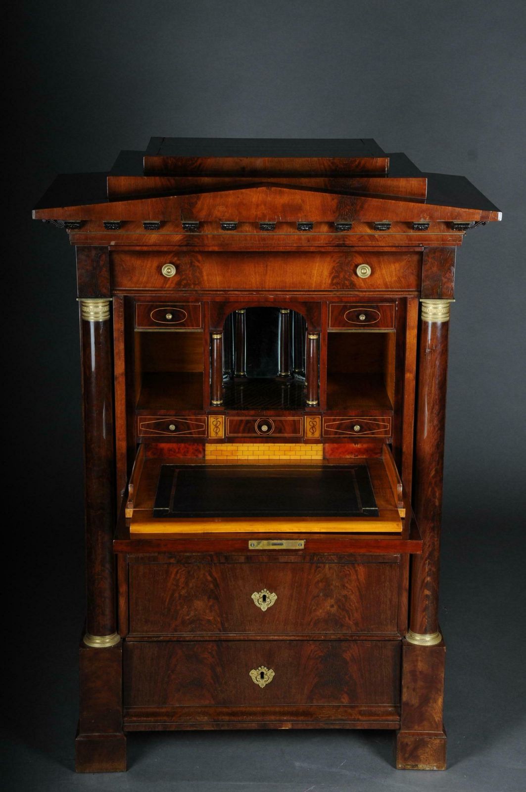 Museum Biedermeier Secretary Signed By Adolph Friedrich Voigt Circa 1825 photo 31648.0