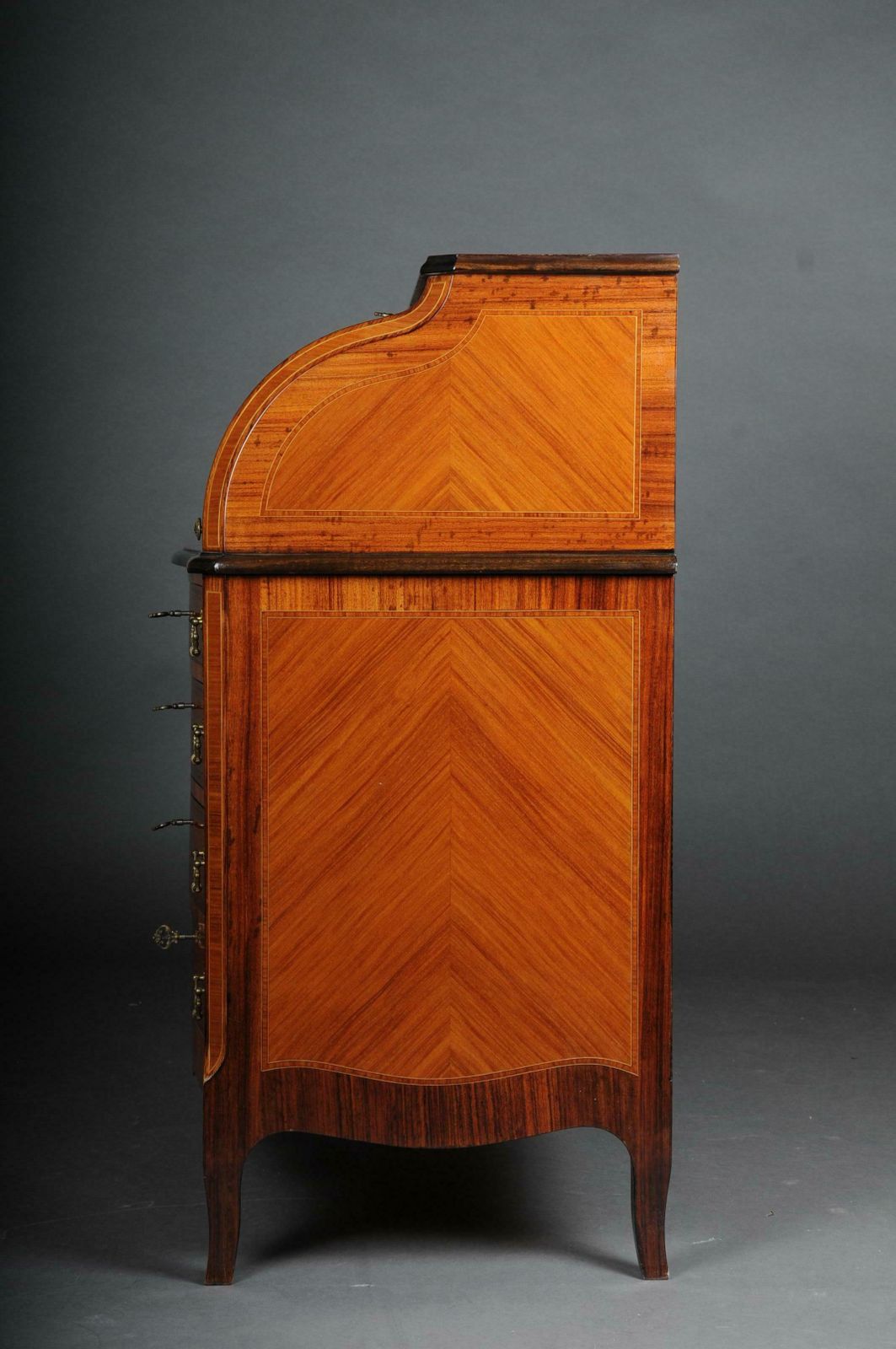 photo buy Beautiful Sloping Flap Secretary  Roll Up Secretary 20th Century
