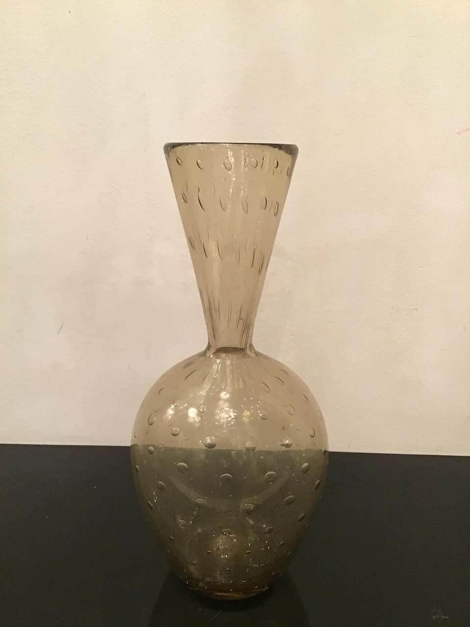 photo furniture Barovier E Toso Vase Murano Glass 1950 Italy