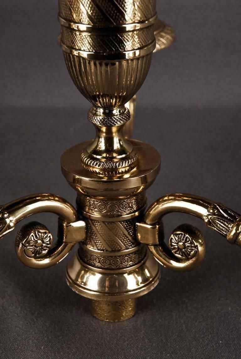 20th Century Empire Style Bronze Casted Figure Formed Candelabra photo buy