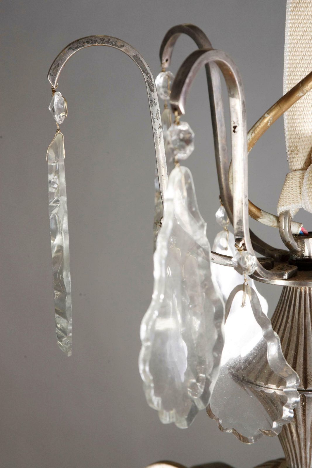 20th Century French Curved Light Arms Chandelier photo buy