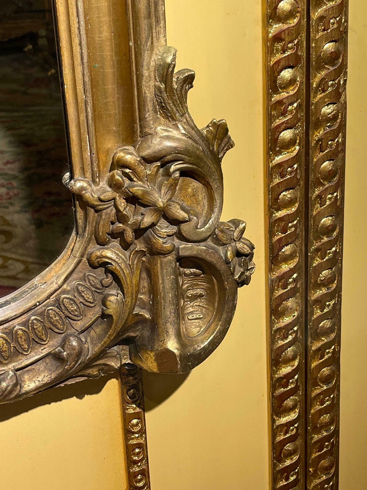 Stately Gilded Parlour Wall Mirror, Napoleon III photo buy