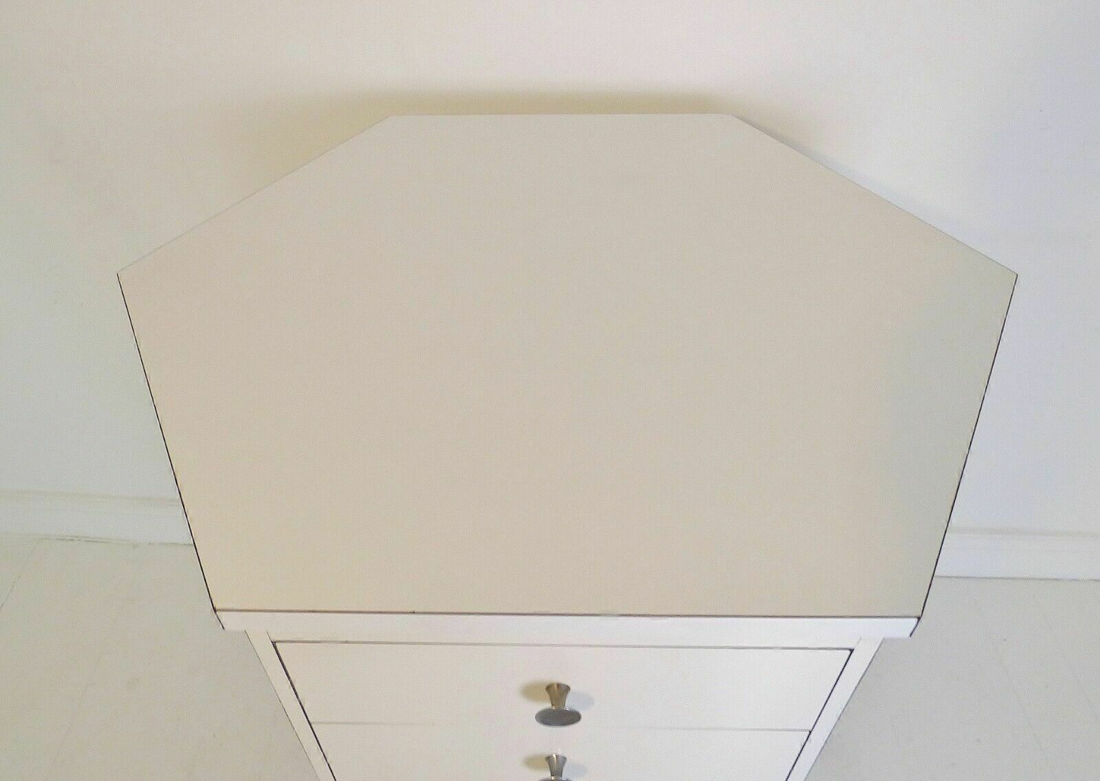 Stunning Vintage Space Age Hexagonal Tulip Chest Of Drawers photo furniture
