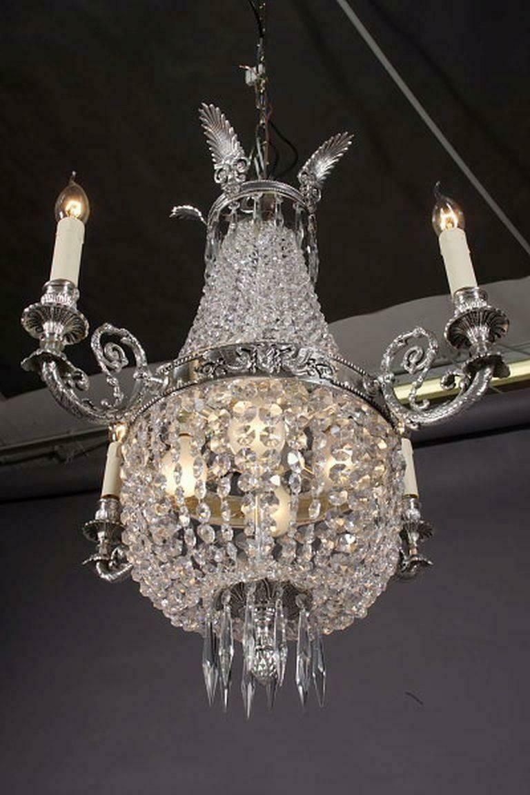 20th Century Biedermeier Style Basket Chandelier photo furniture