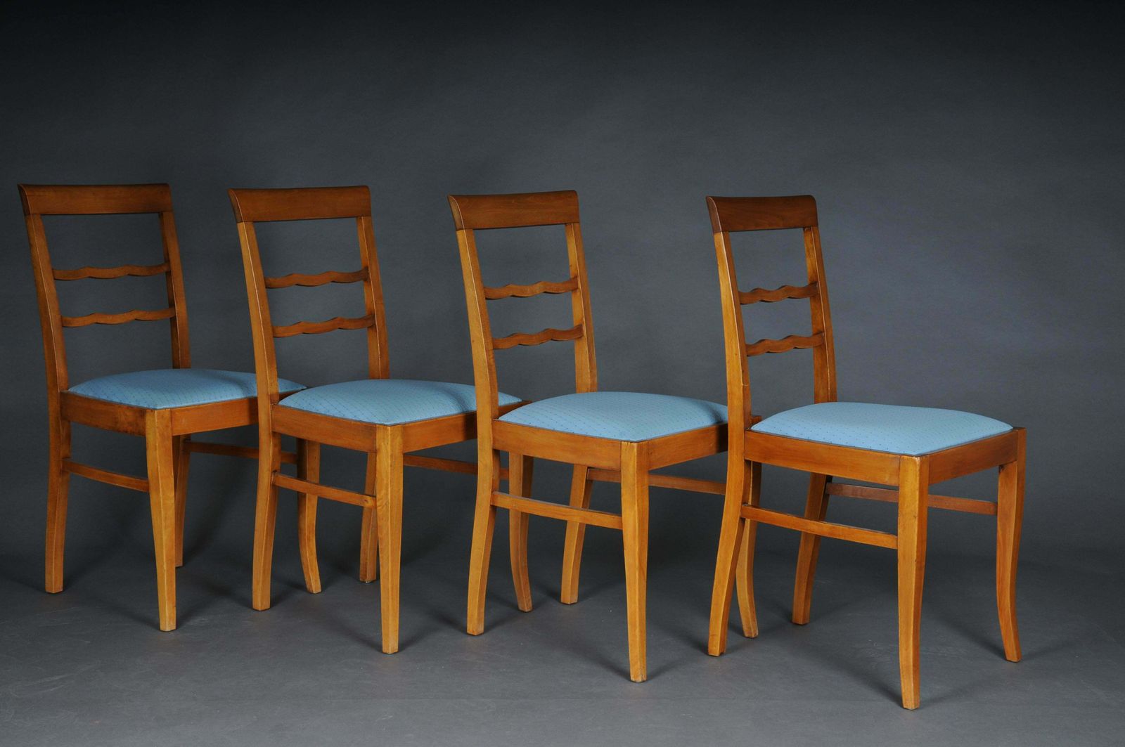 20th Century Set Of 4 Biedermeier/Art Deco Chairs, Birch photo Furniture