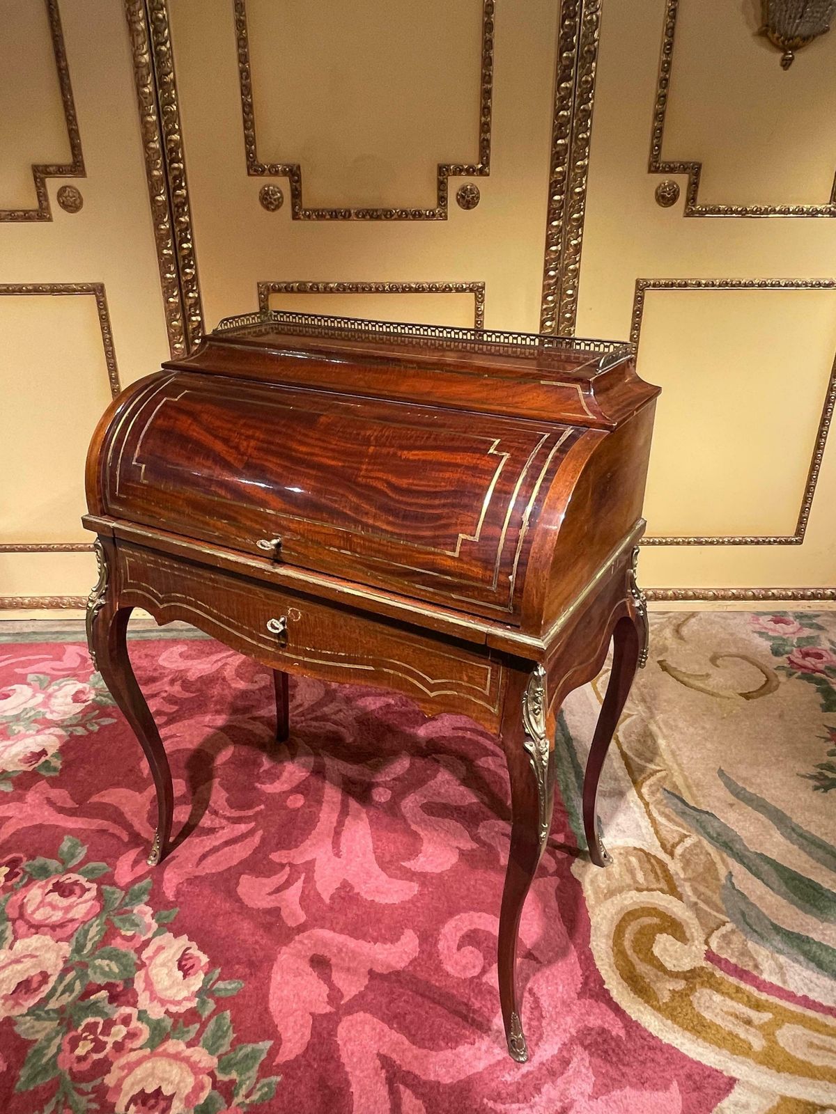 Furniture Unique French Roll Up Secretary/Desk In The Transition Style From Around 1890 photo