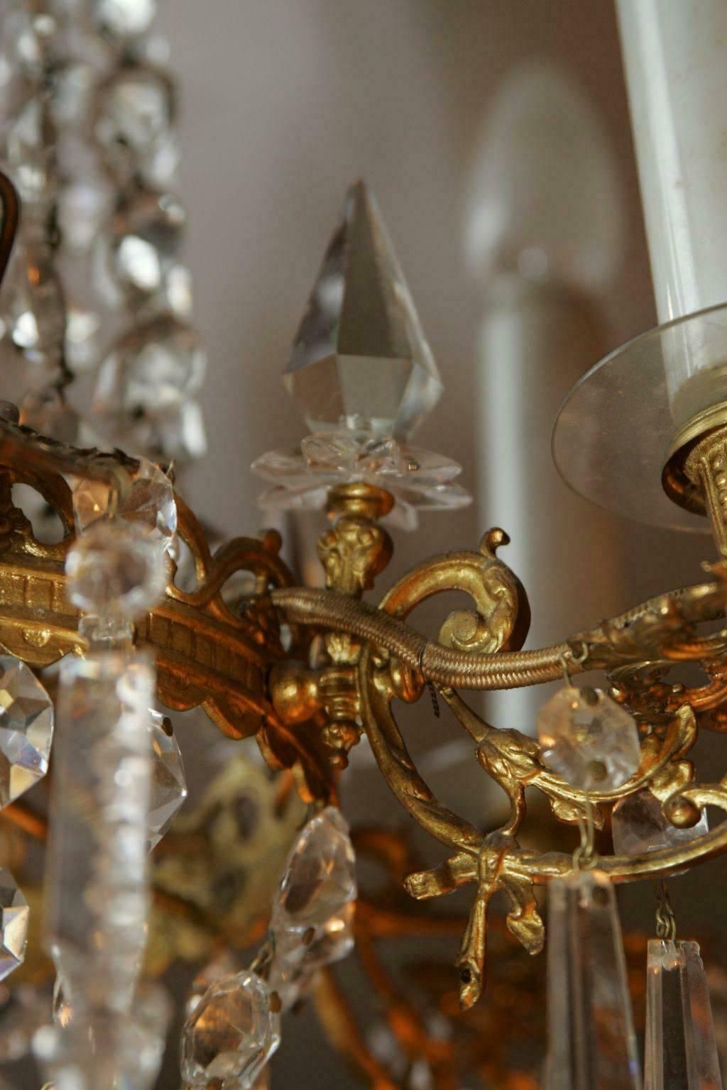 19th Century Biedermeier Style Antique Pendant Lamp Chandelier photo vintage