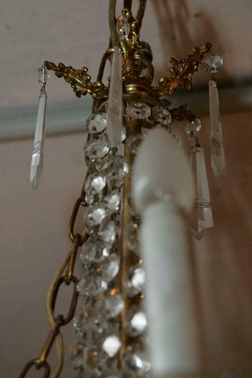 photo for sale 19th Century Biedermeier Style Antique Pendant Lamp Chandelier