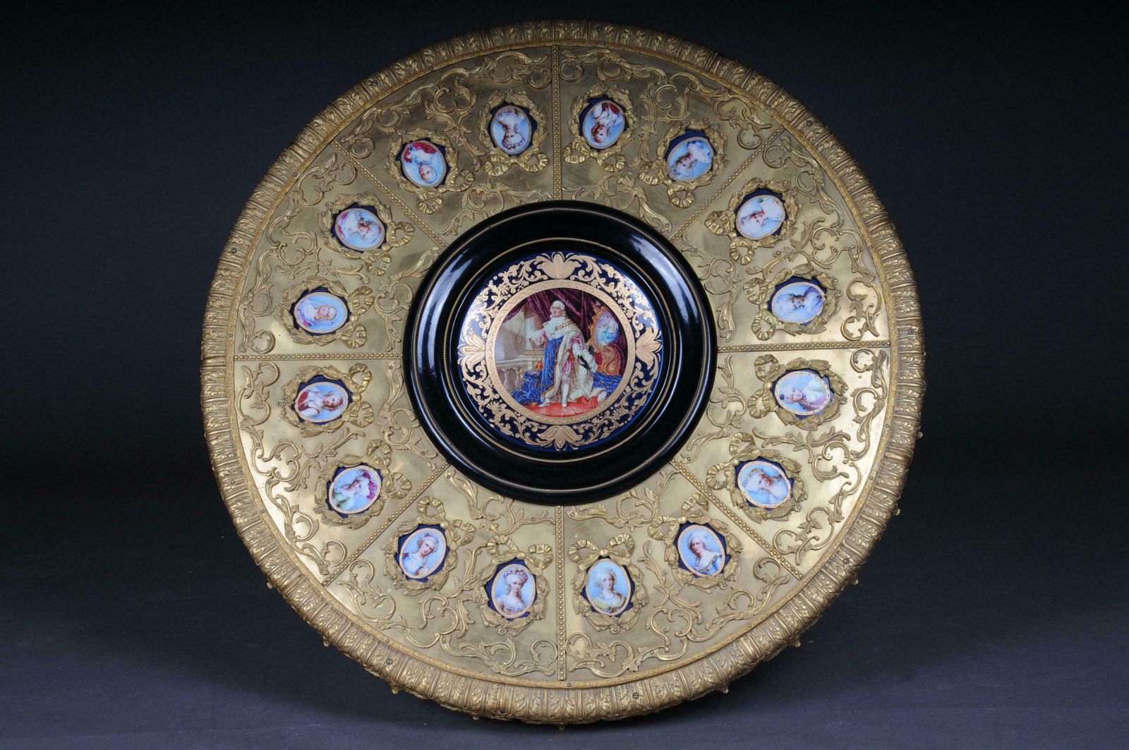 Royal Salon Table, Frame And Top Mount In Porcelain With Sevres Style Bronze photo furniture