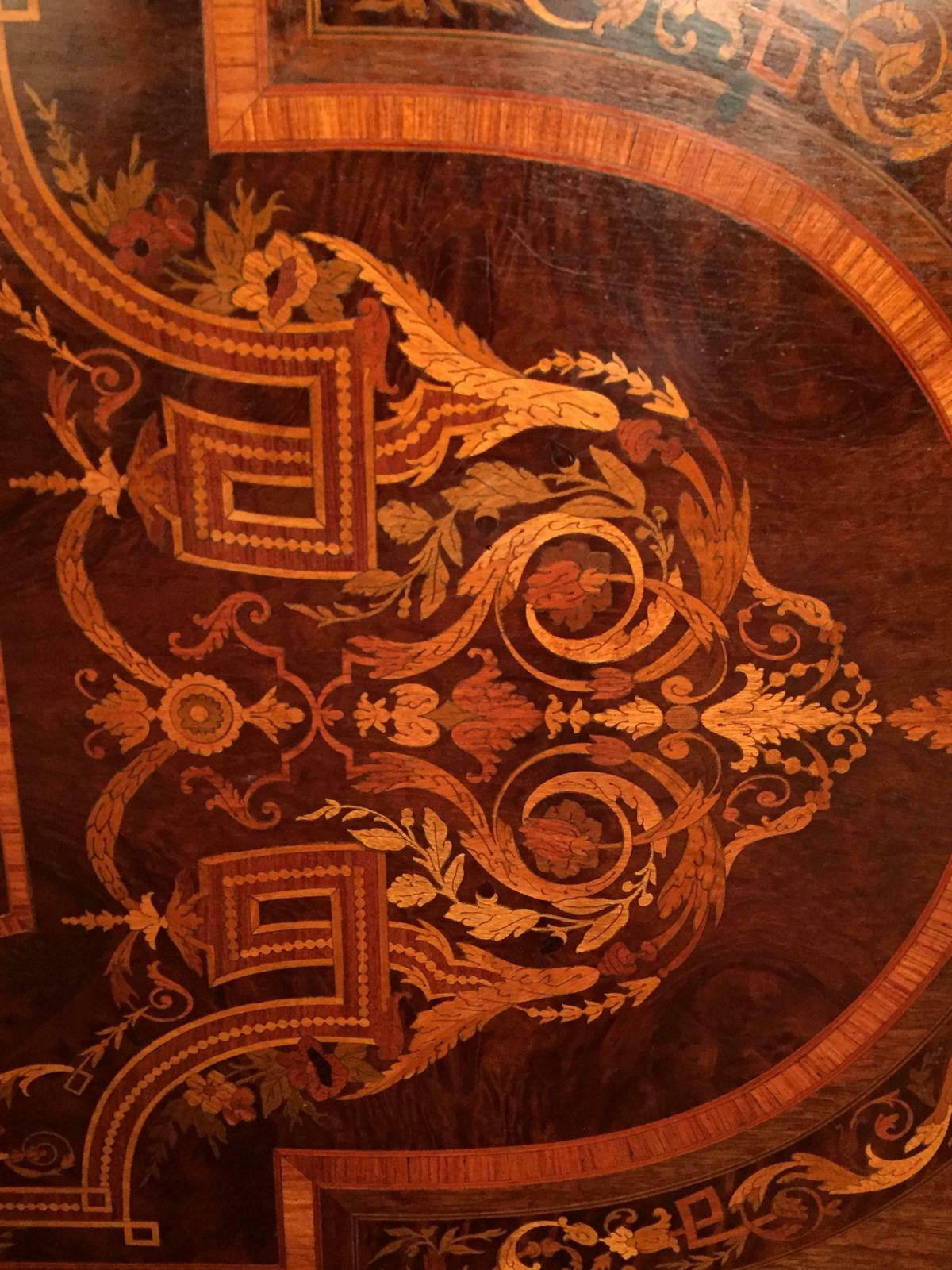 19th Century Marquetry Salon Table Louis XVI With Noble Veneer photo buy