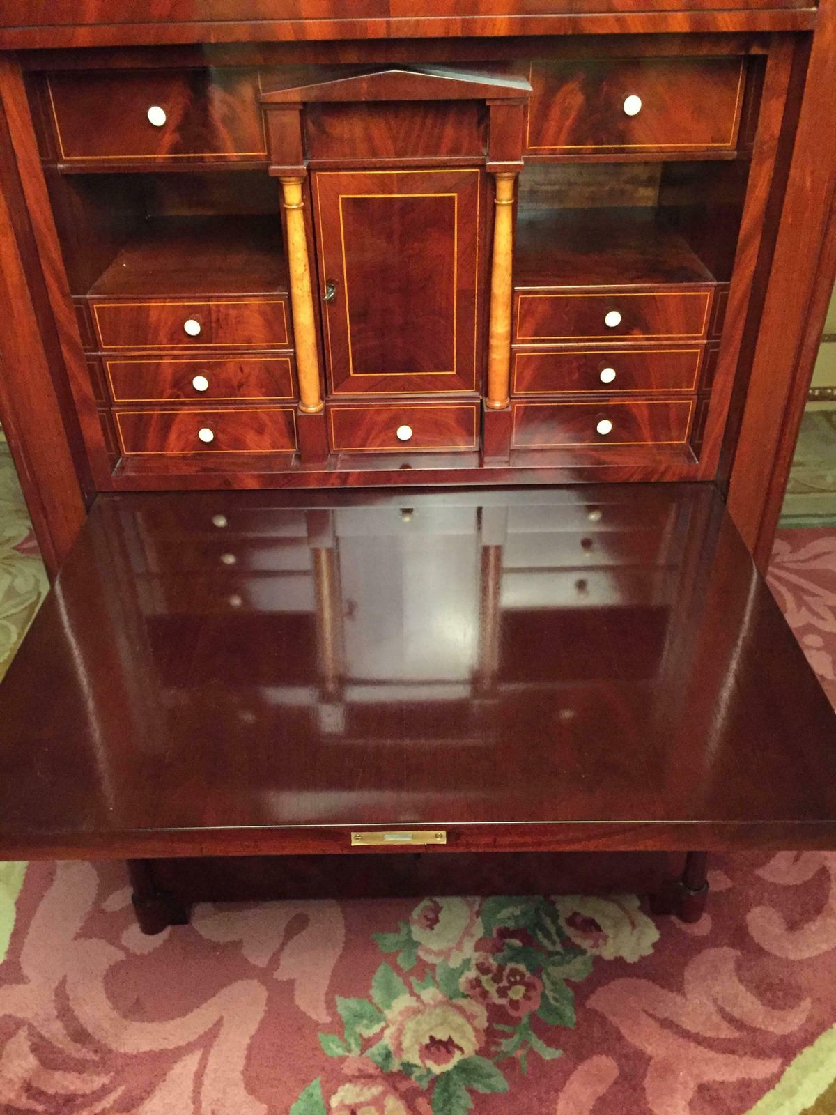 19th Century Biedermeier Secretary Mahogany, 1835 photo vinterior