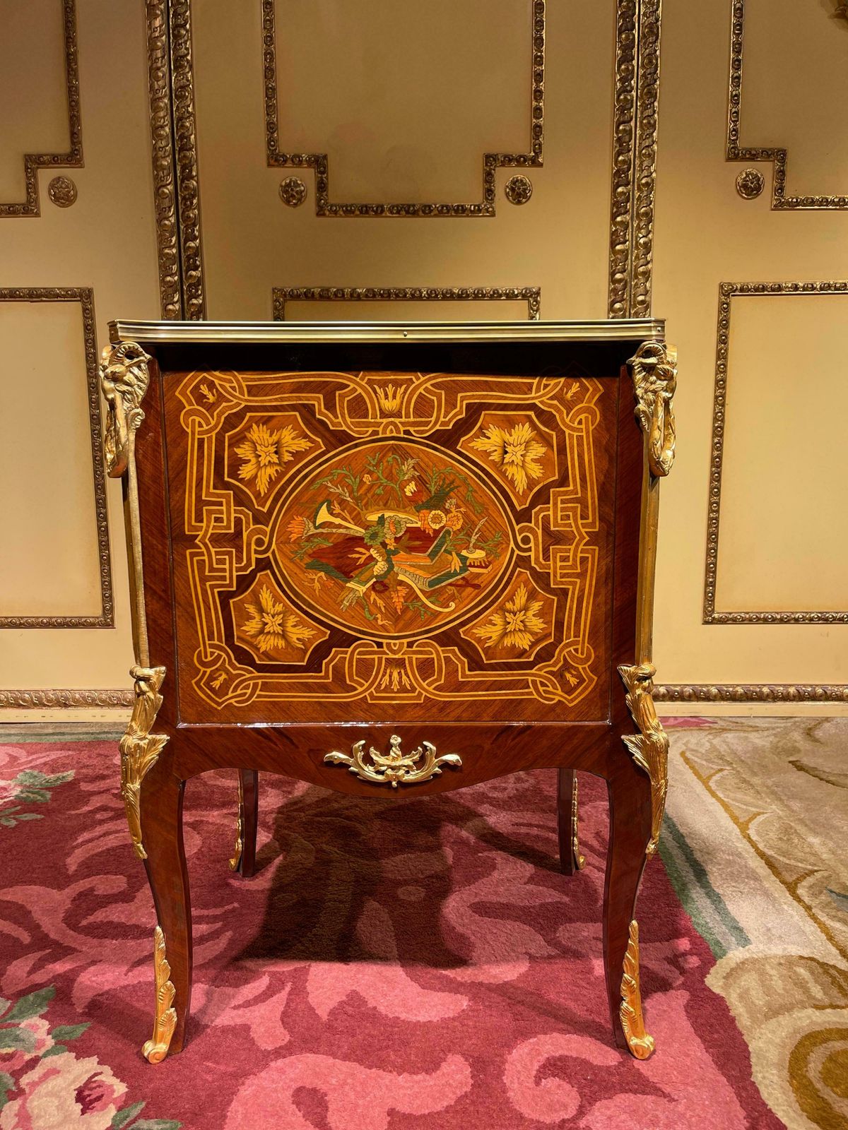 Furniture 20th Century Side Table Chest Of Drawers Napoleon III Marquetry photo