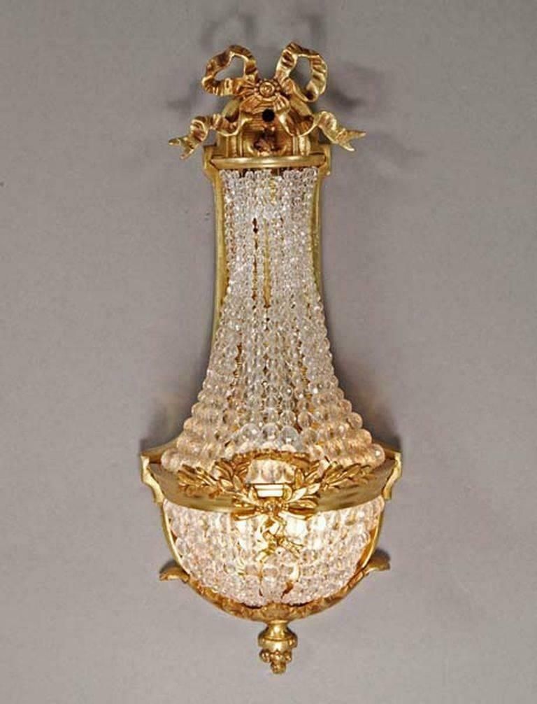 20th Century Louis XVI Style Basket Applique Wall Lamp photo buy
