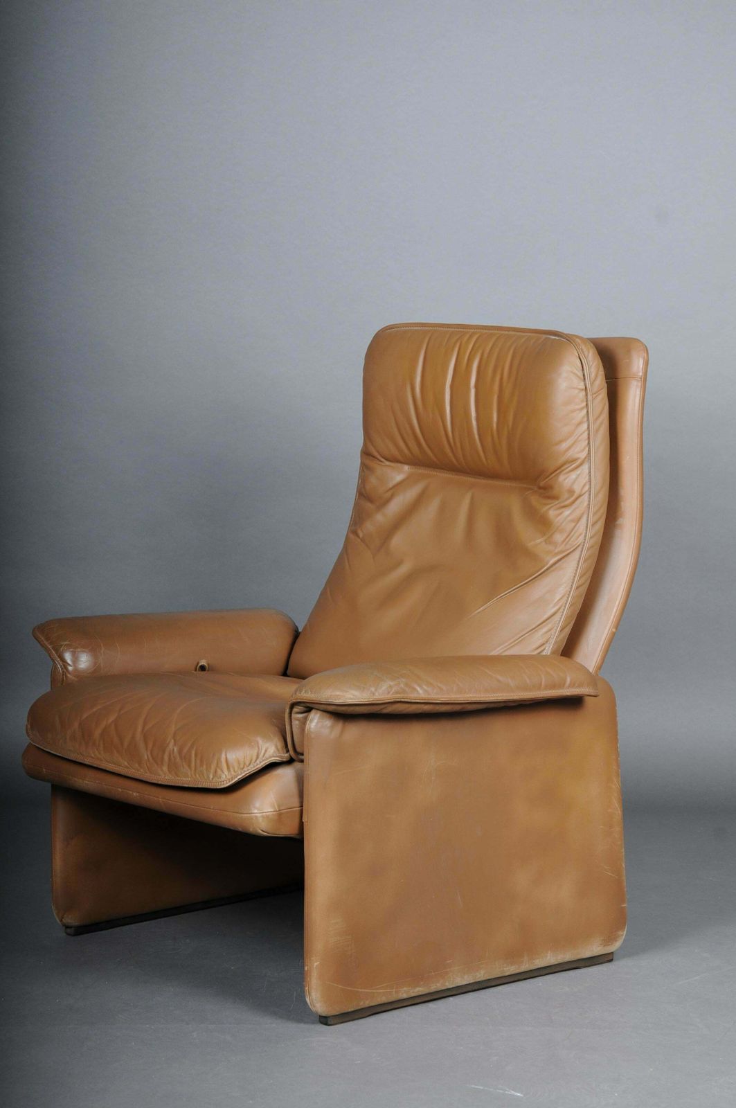 Ds50 De Sede Lounge Chair Set, Switzerland, 1970s, Leather Brown / Beige photo 2340.0