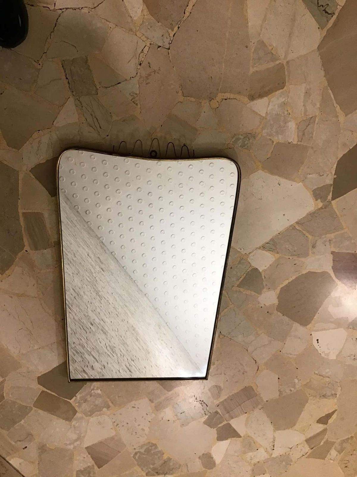 Gio’ Ponti Fontana Arte Mirror Brass Wood Glass 1950 Italy photo for sale