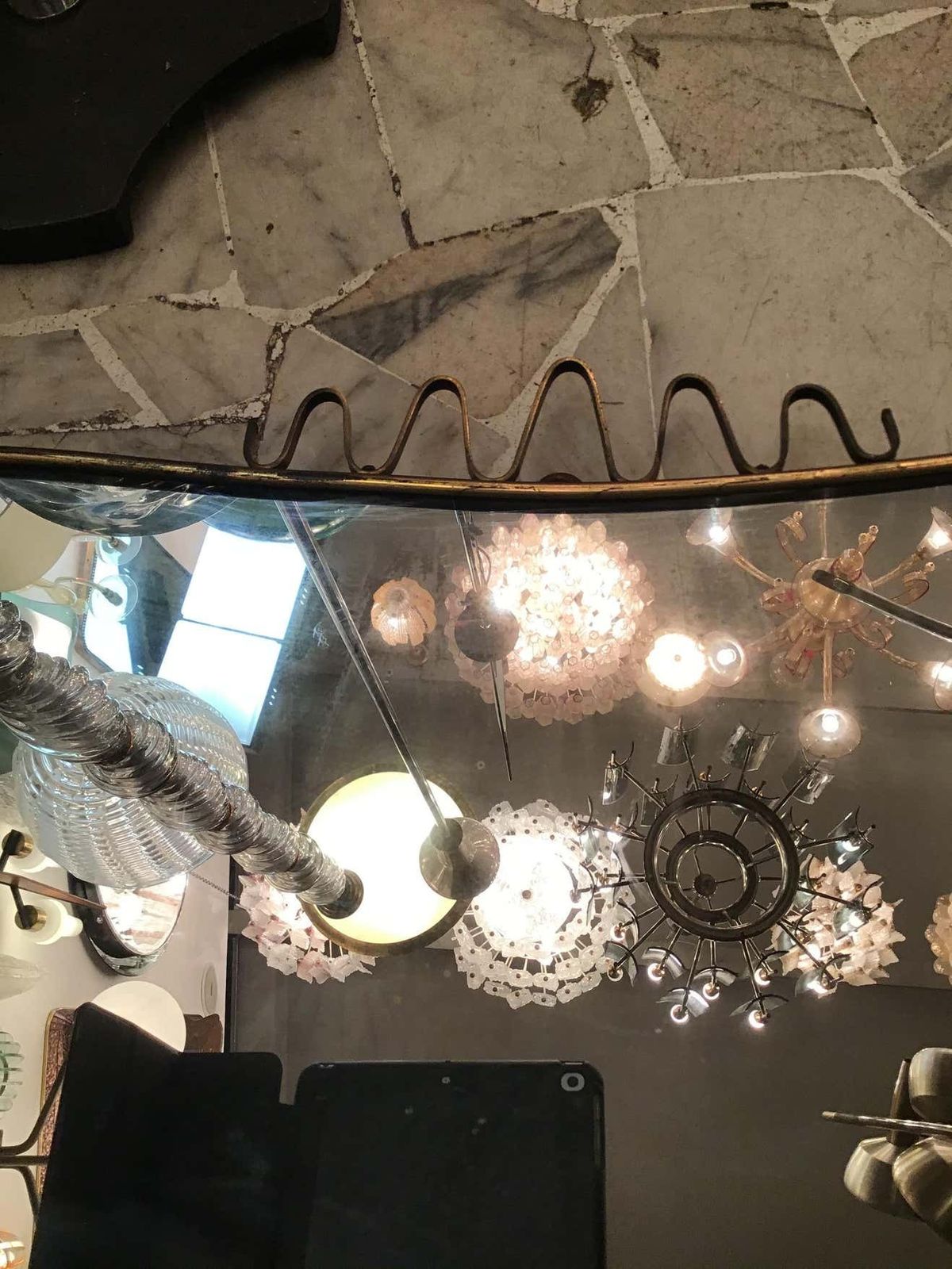Home Decor Gio’ Ponti Fontana Arte Mirror Brass Wood Glass 1950 Italy photo