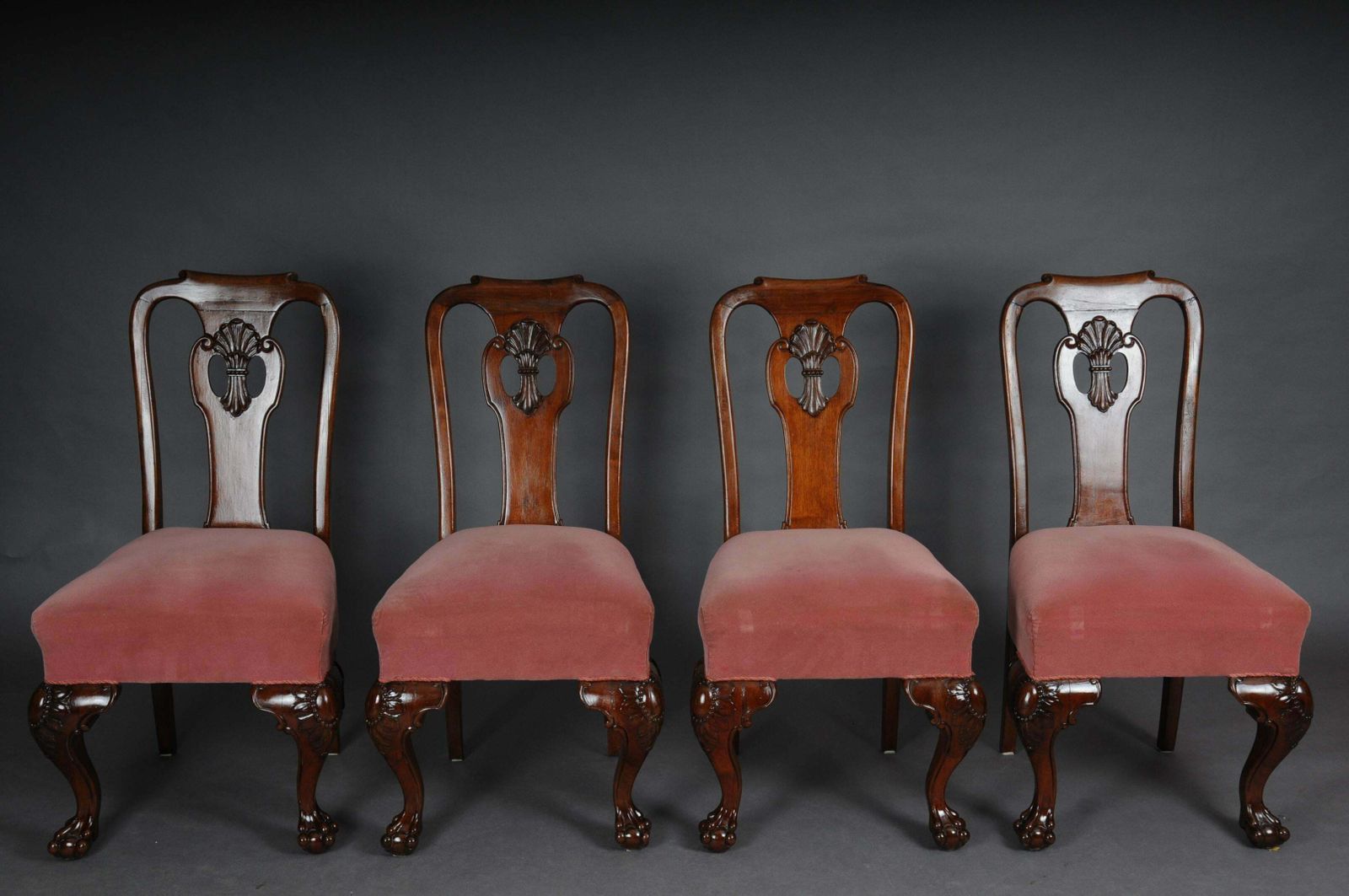 Beautiful Set Of 4 English Baroque Chairs, Circa 1880 photo furniture