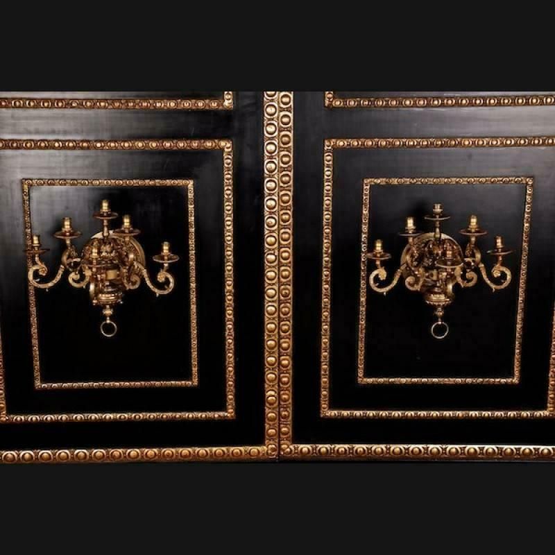 19th Century Louis XIV Style Bronze Pair Of Wall Lights photo furniture