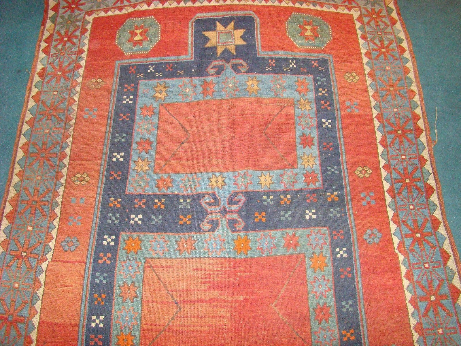19th Century Antique Kazak, 1800s photo Textiles
