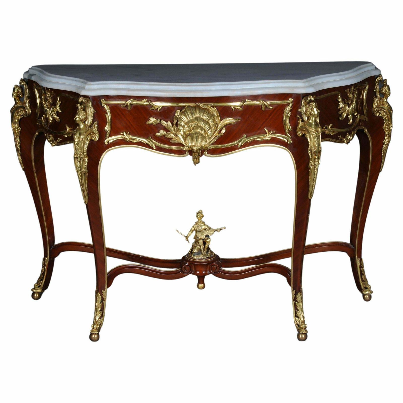 Impressive Console/Sideboard In The Louis XV After Francois Linke, Paris