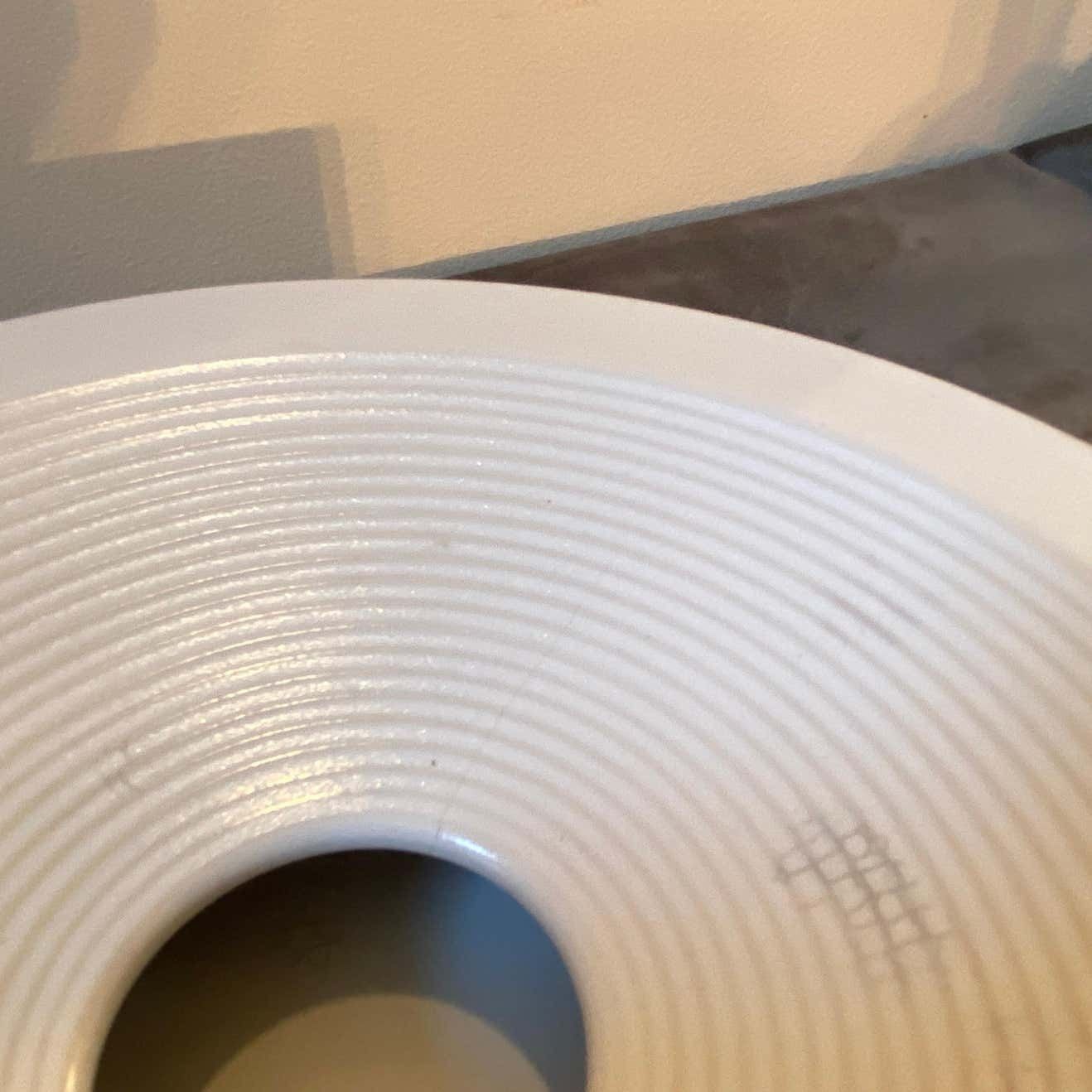 1980s Mangiarotti Style Modernist White Ceramic Round Italian Ashtray photo for sale