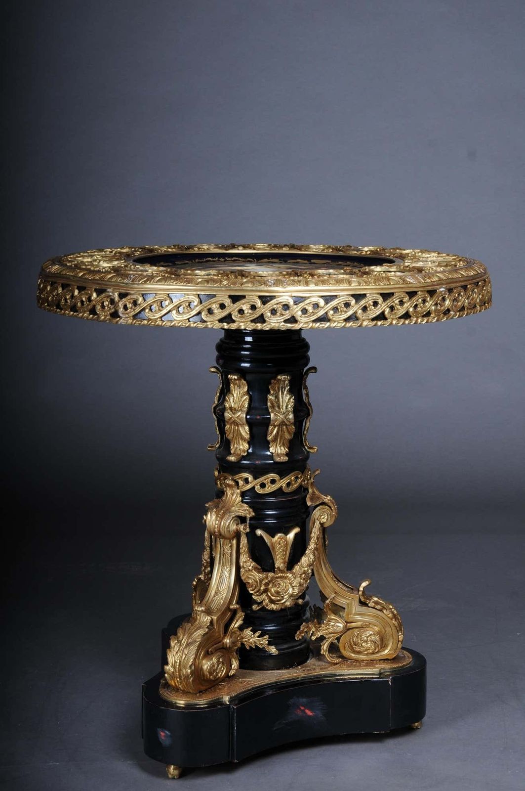 Imperial Centre Table, Frame And Top Mount In Porcelain With Sevres Style Bronze photo vinterior