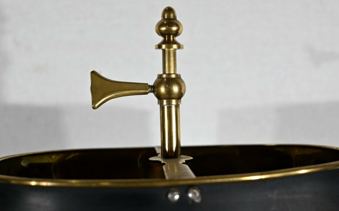 Small Brass Bouillotte Lamp   Late 19th Century photo vintage