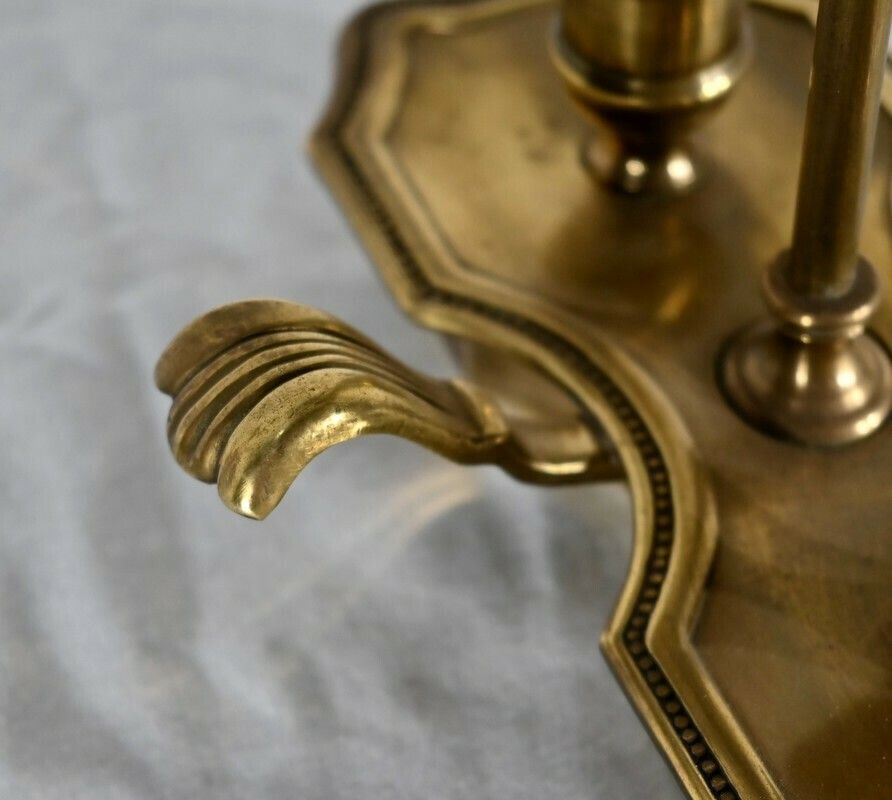 Lighting Small Brass Bouillotte Lamp   Late 19th Century photo