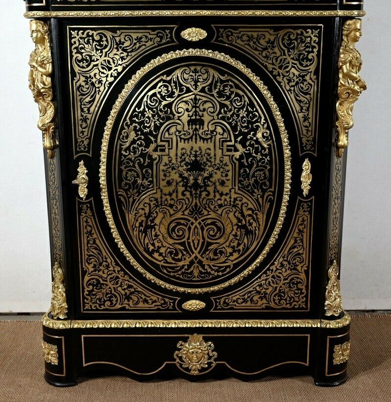 Furniture Support Cabinet In Blackened Pear Tree, Napoleon III Period   Mid 19th Century photo