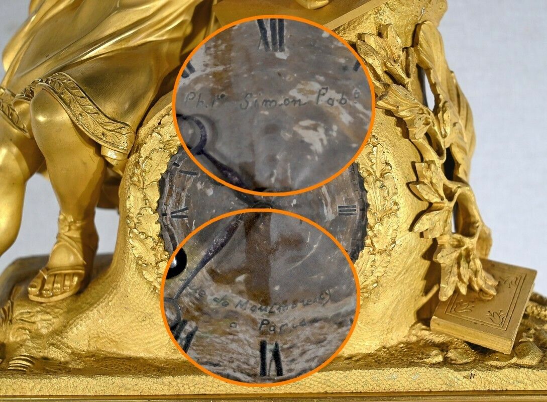 3172.4 Important Gilt Bronze Clock   1st Part Of The 19th Century photo